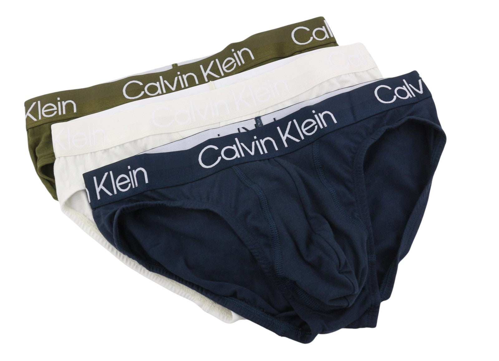 CALVIN KLEIN Men Underwear S Multi Cotton Stretch Blend Hip Brief 3 Pack