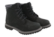 TIMBERLAND A17VM Women Boots EU37/37.5 Black Leather Waterproof Ortholite Laced