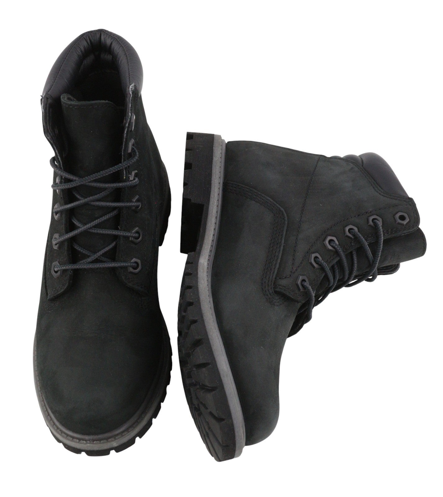 TIMBERLAND A17VM Women Boots EU37/37.5 Black Leather Waterproof Ortholite Laced