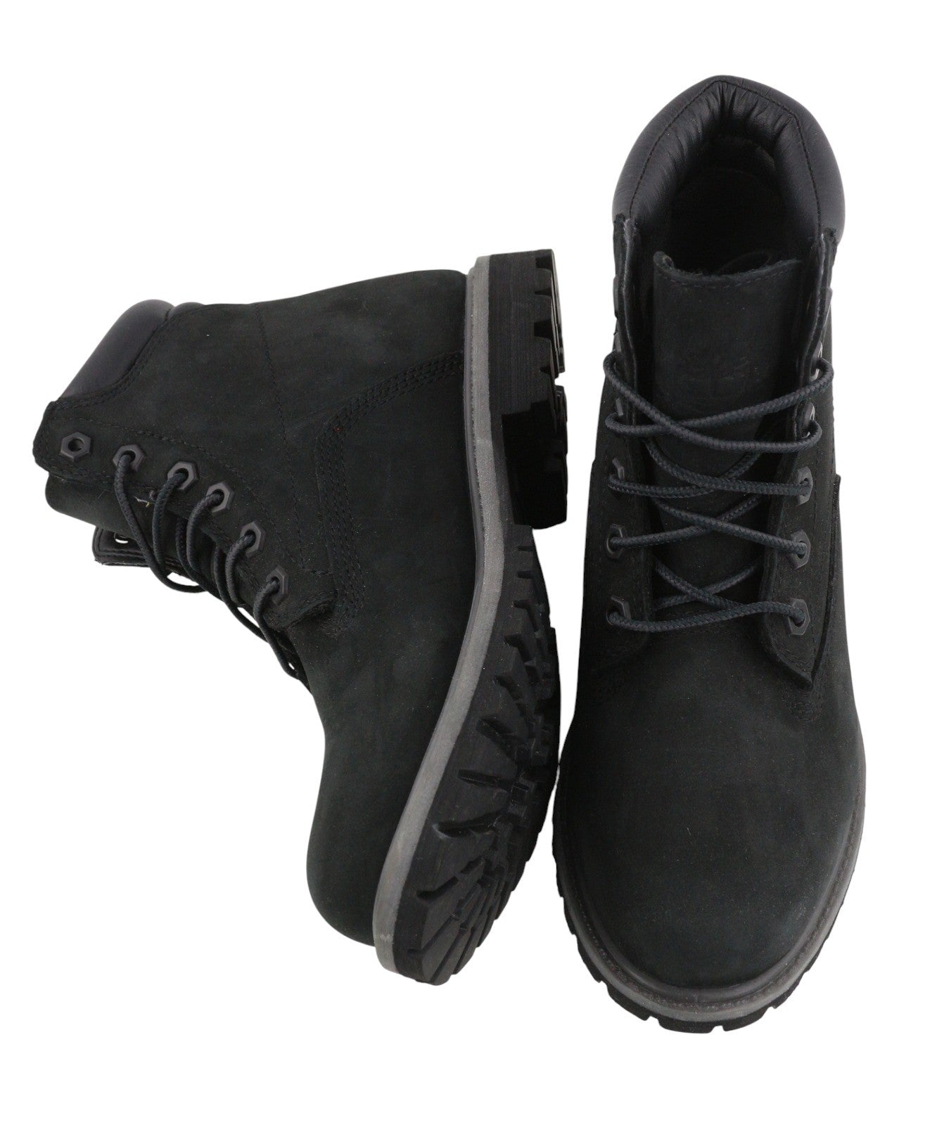 TIMBERLAND A17VM Women Boots EU37/37.5 Black Leather Waterproof Ortholite Laced
