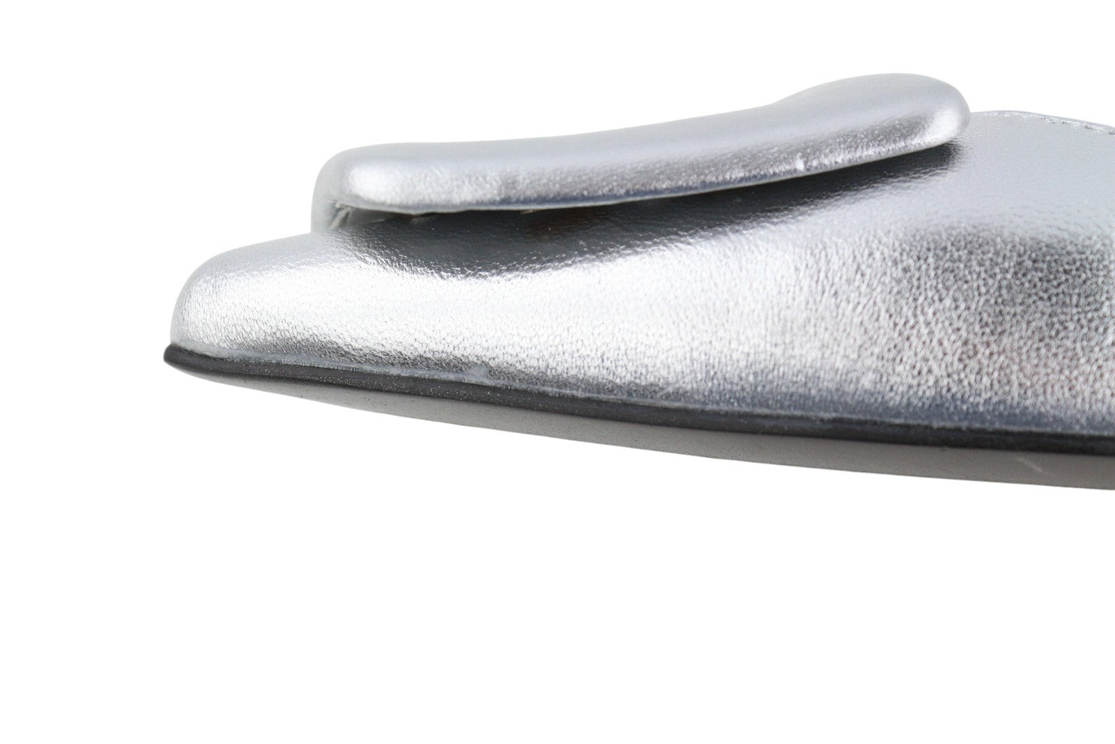 BIBI LOU Bochum Women Flats EU36 Silver Shiny Leather Pointed Ballerina RRP179