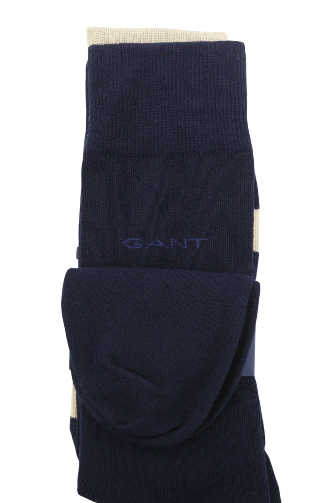 GANT Barstripe And Solid 2-Pack Men Socks OS Desert Beige Cotton Blend Unisex