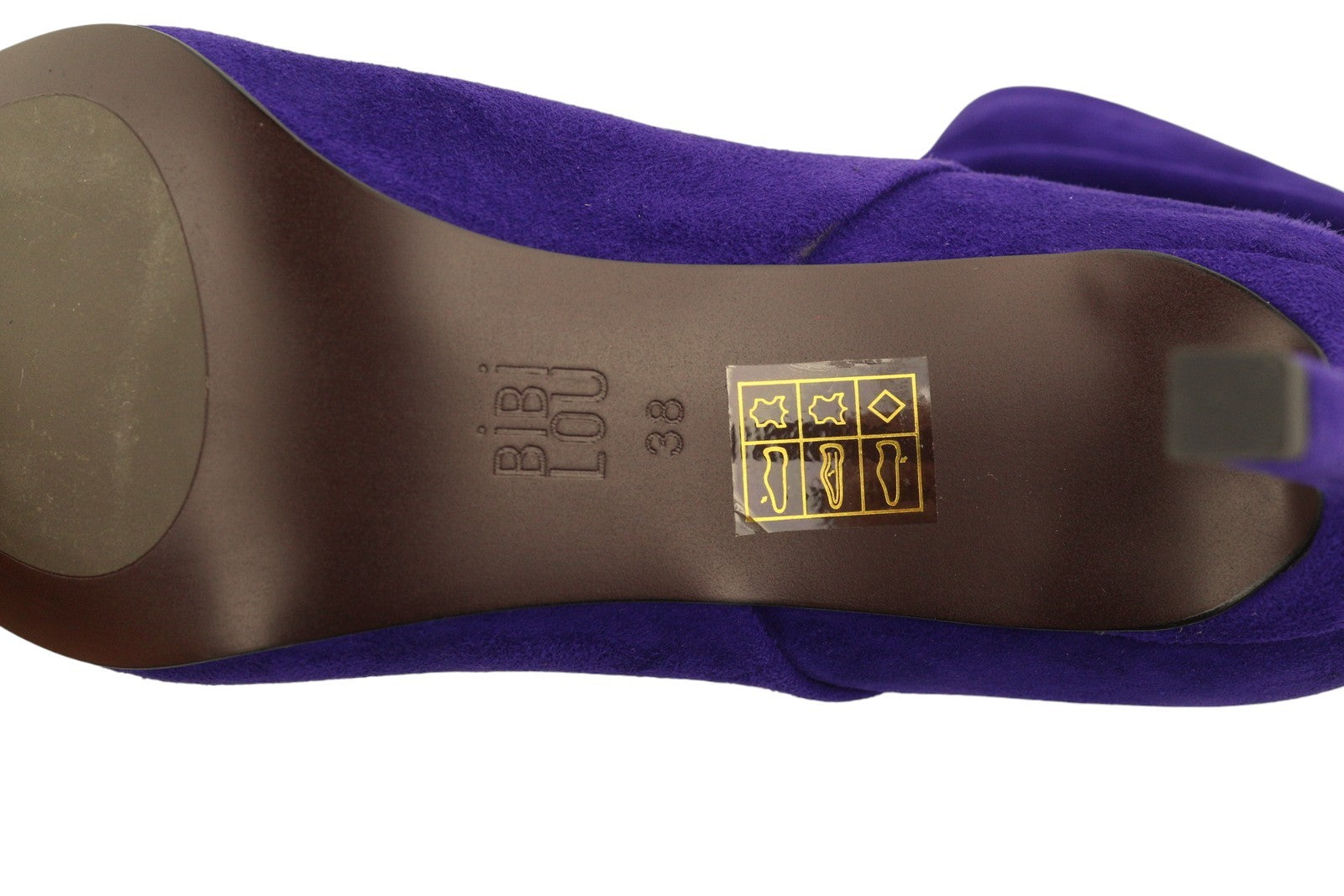 BIBI LOU Women Boots EU38 Blue Suede Leather Crinkled Effect Almond Toe Heels