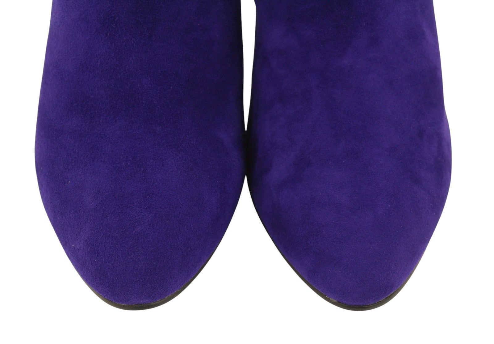 BIBI LOU Women Boots EU38 Blue Suede Leather Crinkled Effect Almond Toe Heels