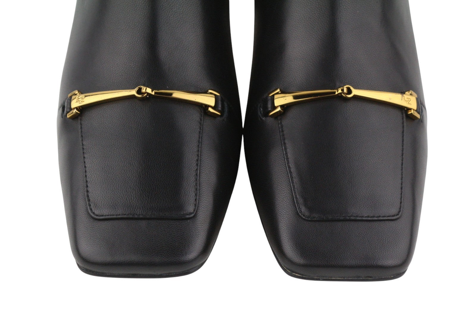 LOLA CRUZ Lorey Women Boots EU41 Black Leather Square Toe Ankle Heels Zipper