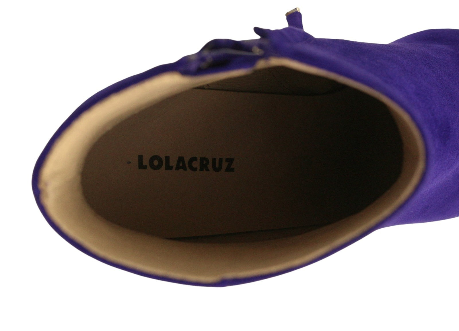 LOLA CRUZ Renes Women Boots EU38 Blue Suede Leather Platform Heel Pointed RRP245