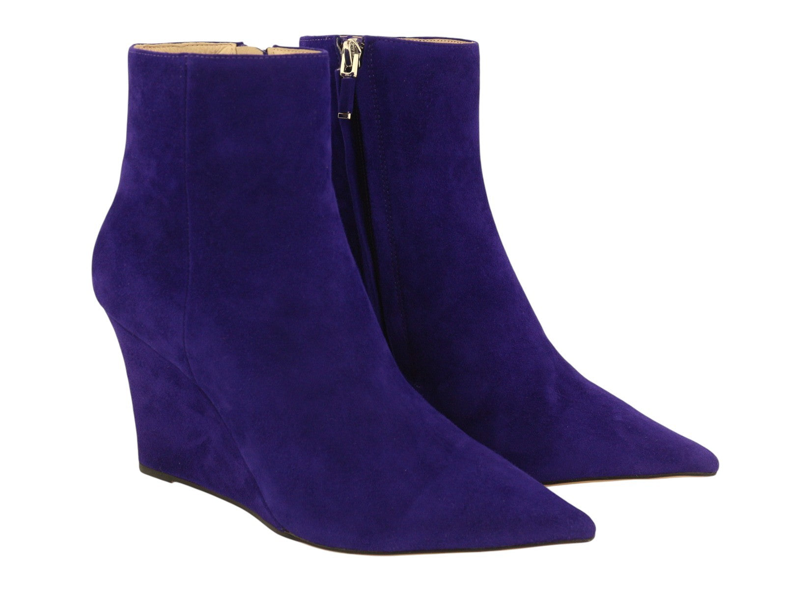 LOLA CRUZ Renes Women Boots EU38 Blue Suede Leather Platform Heel Pointed RRP245