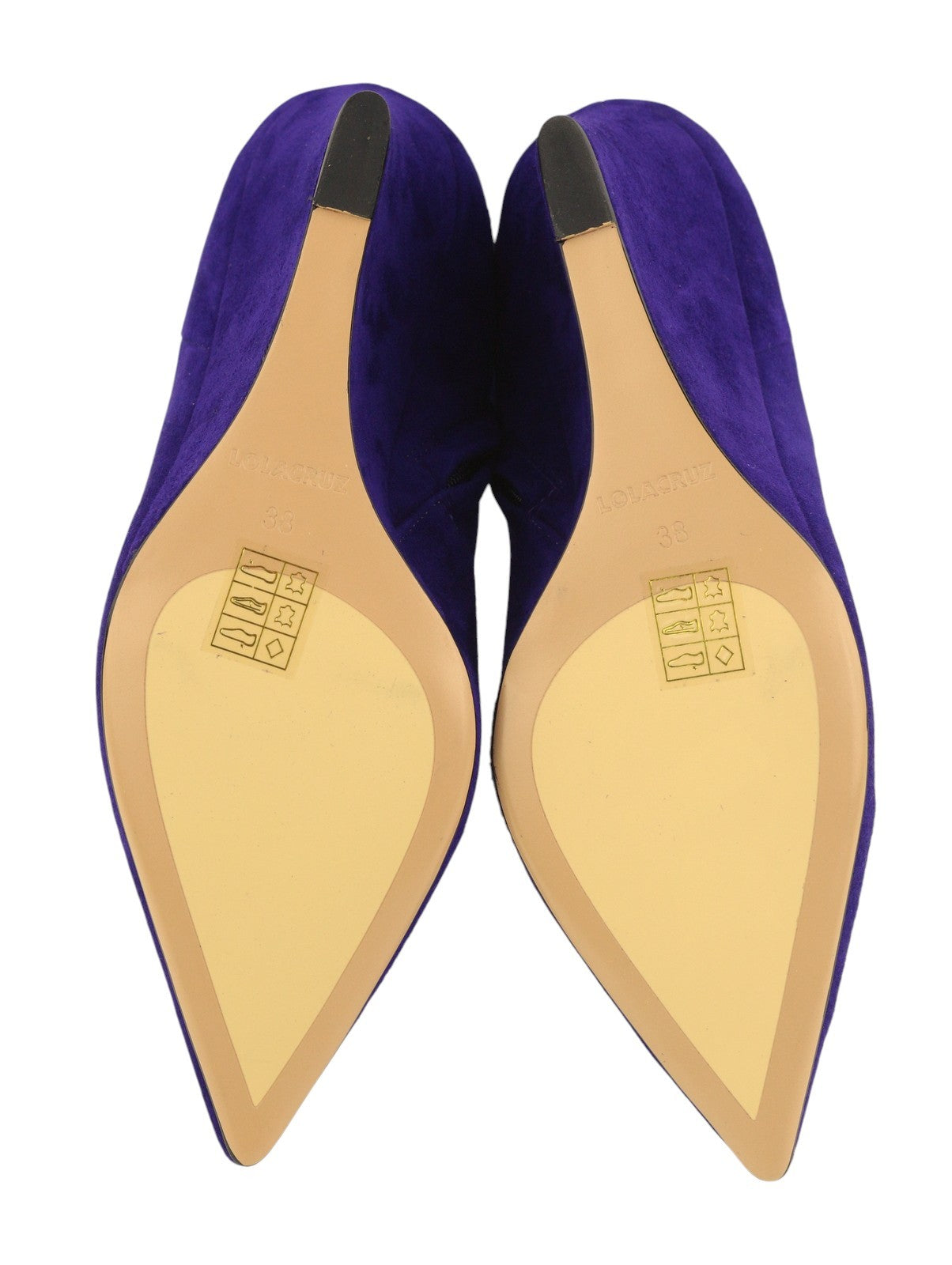 LOLA CRUZ Renes Women Boots EU38 Blue Suede Leather Platform Heel Pointed RRP245