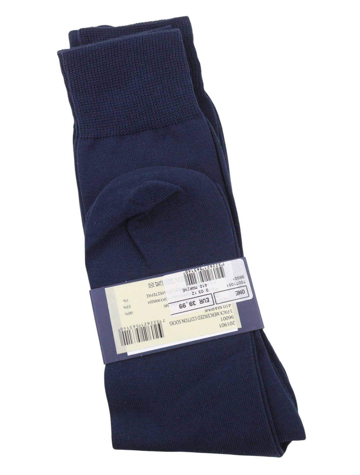 GANT 3-Pack Mercerized Cotton Men Socks OS Marine Tight-Knit Stretch Unisex