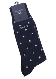 GANT Star Men Socks OS Marine Cotton Blend Tight-Knit Stretch Unisex
