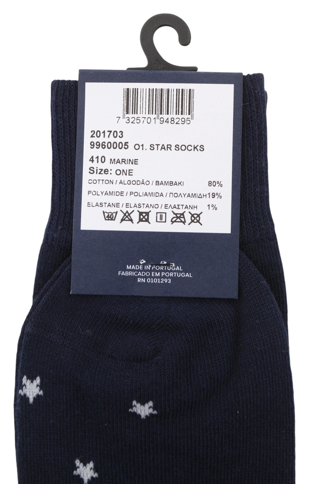 GANT Star Men Socks OS Marine Cotton Blend Tight-Knit Stretch Unisex