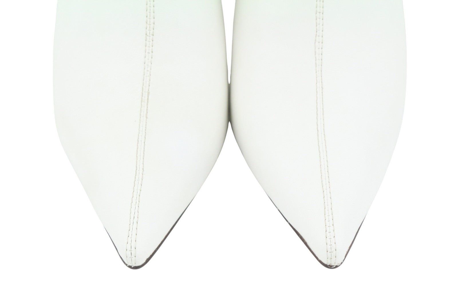 LOLA CRUZ Naf Women Boots EU38 White Eco Leather Pointed Toe High Heel RRP285