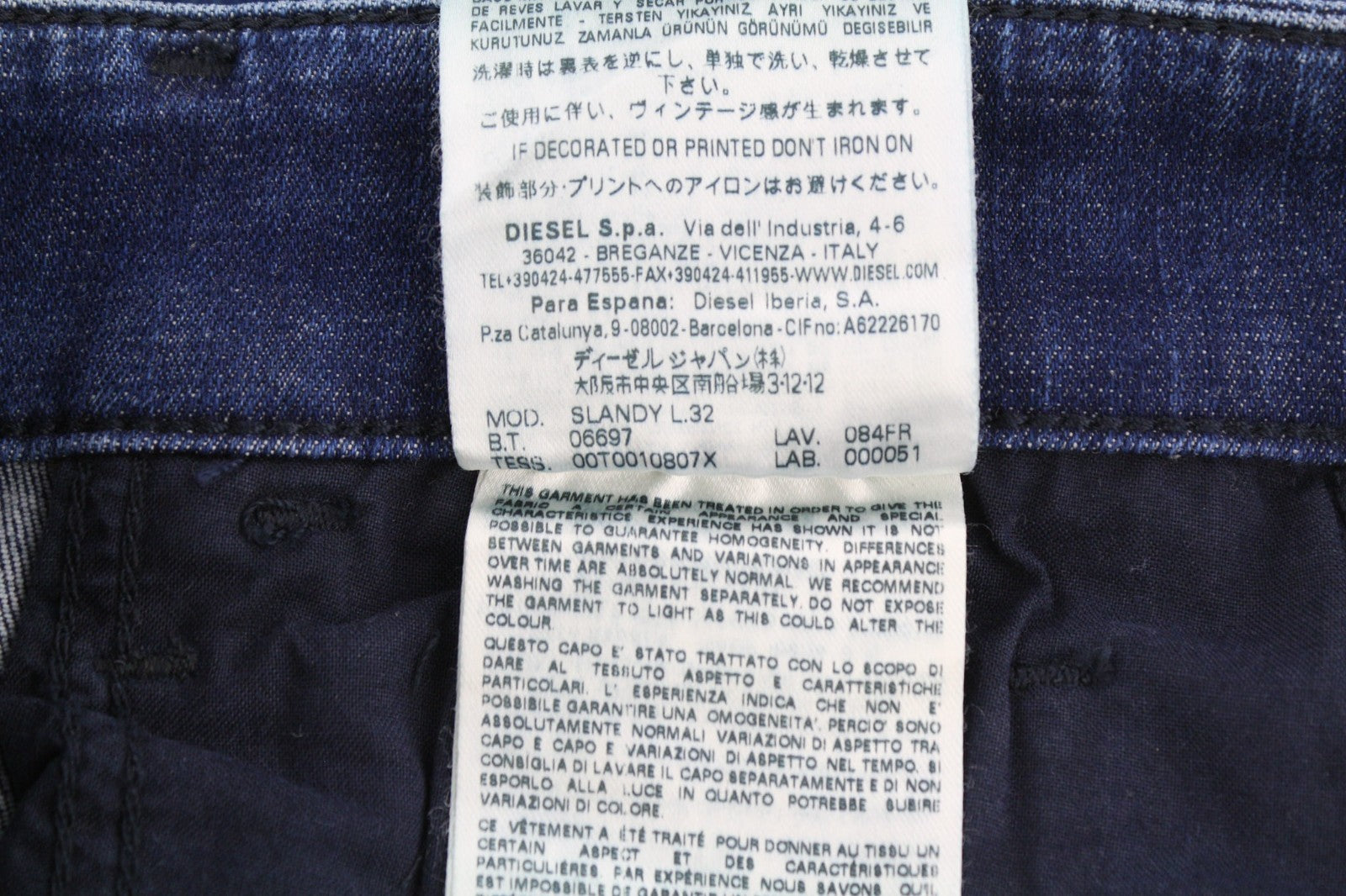 DIESEL Slandy 084FR Women's Jeans W25/L32 Super Slim Skinny Stretch Regular