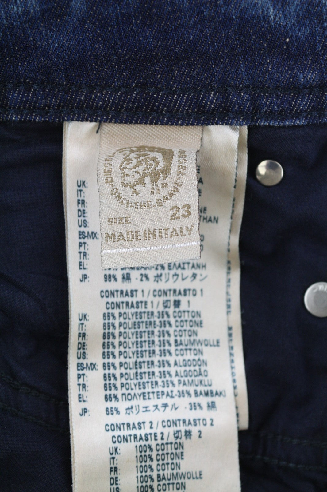 DIESEL Reen 0855T Women's Jeans W23/L30 Straight Fit Patches Limited Edition