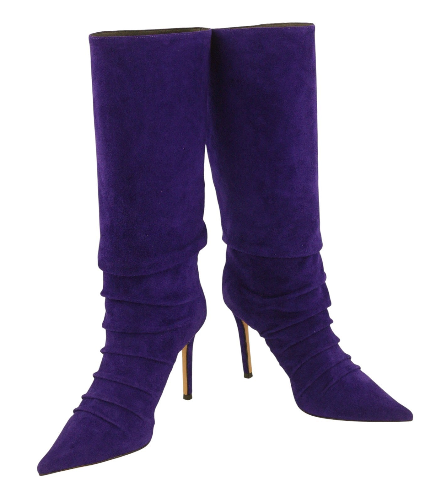 LOLA CRUZ Fayet Women Heels EU36 Blue Suede Leather Crinkled Effect RRP377