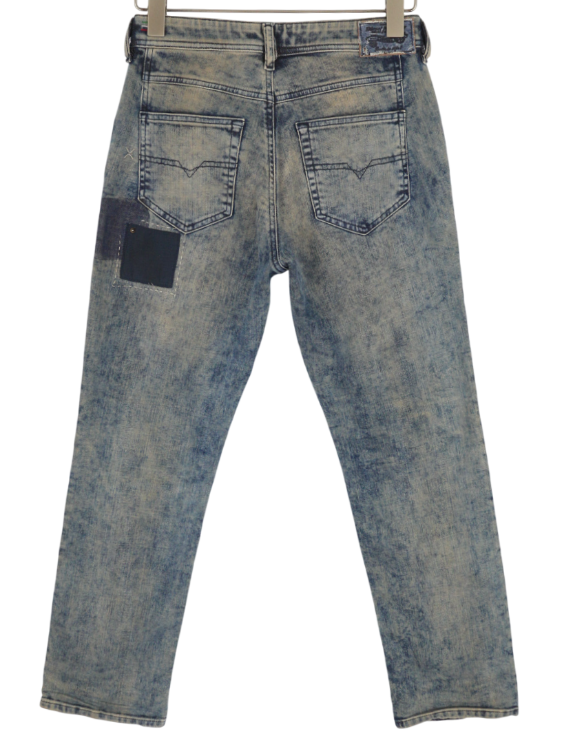 DIESEL Reen 0855T Women's Jeans W26/L30 Straight Cut Patches Limited Edition