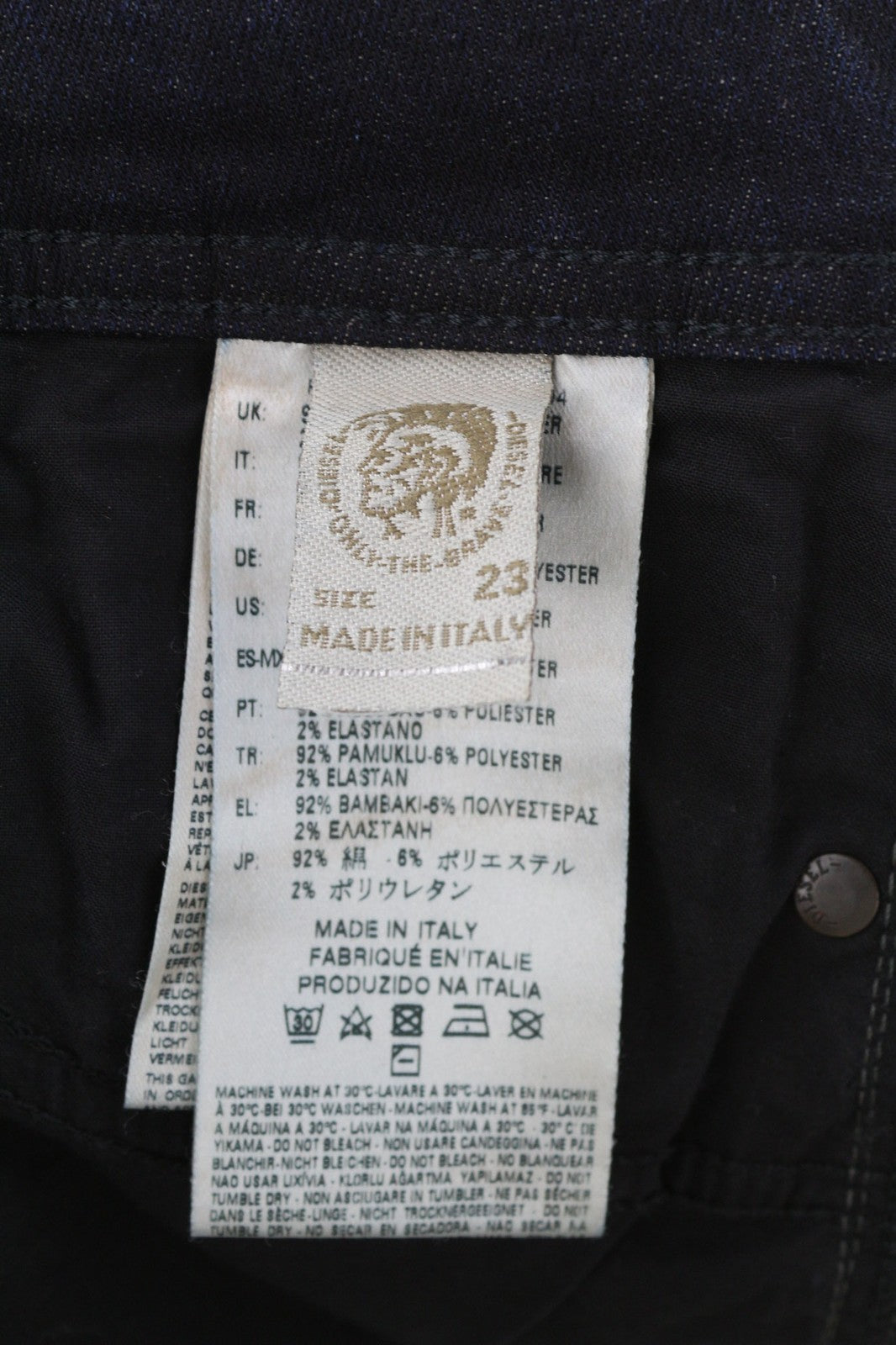 DIESEL D.N.A. Reen 0844T Women's Jeans W23/L32 Straight Regular Blue RRP200