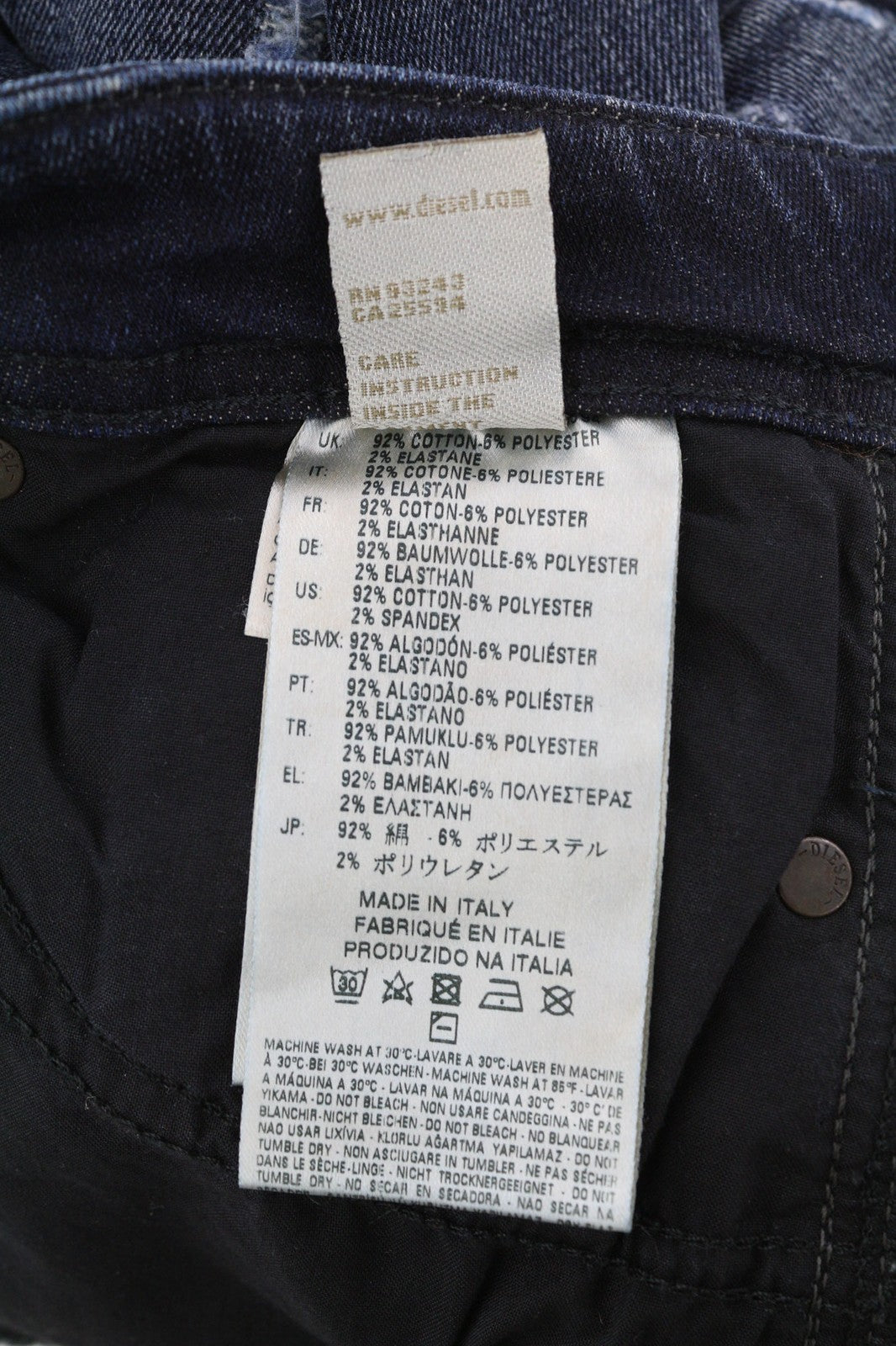 DIESEL D.N.A. Reen 0844T Women's Jeans W25/L32 Straight Classic Regular RRP200