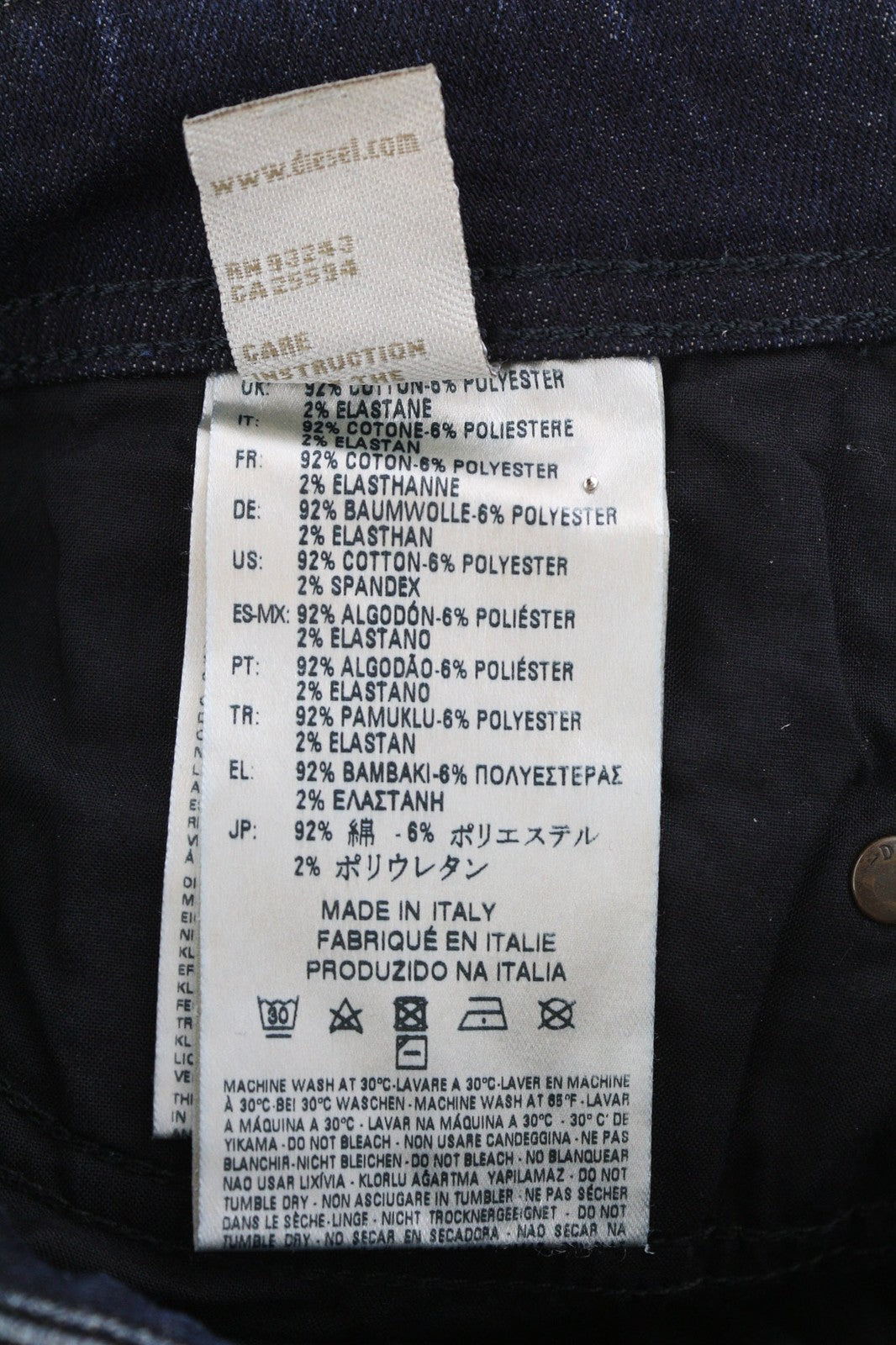 DIESEL D.N.A. Reen 0844T Women's Jeans W25/L32 Regular Straight Fit Blue RRP200