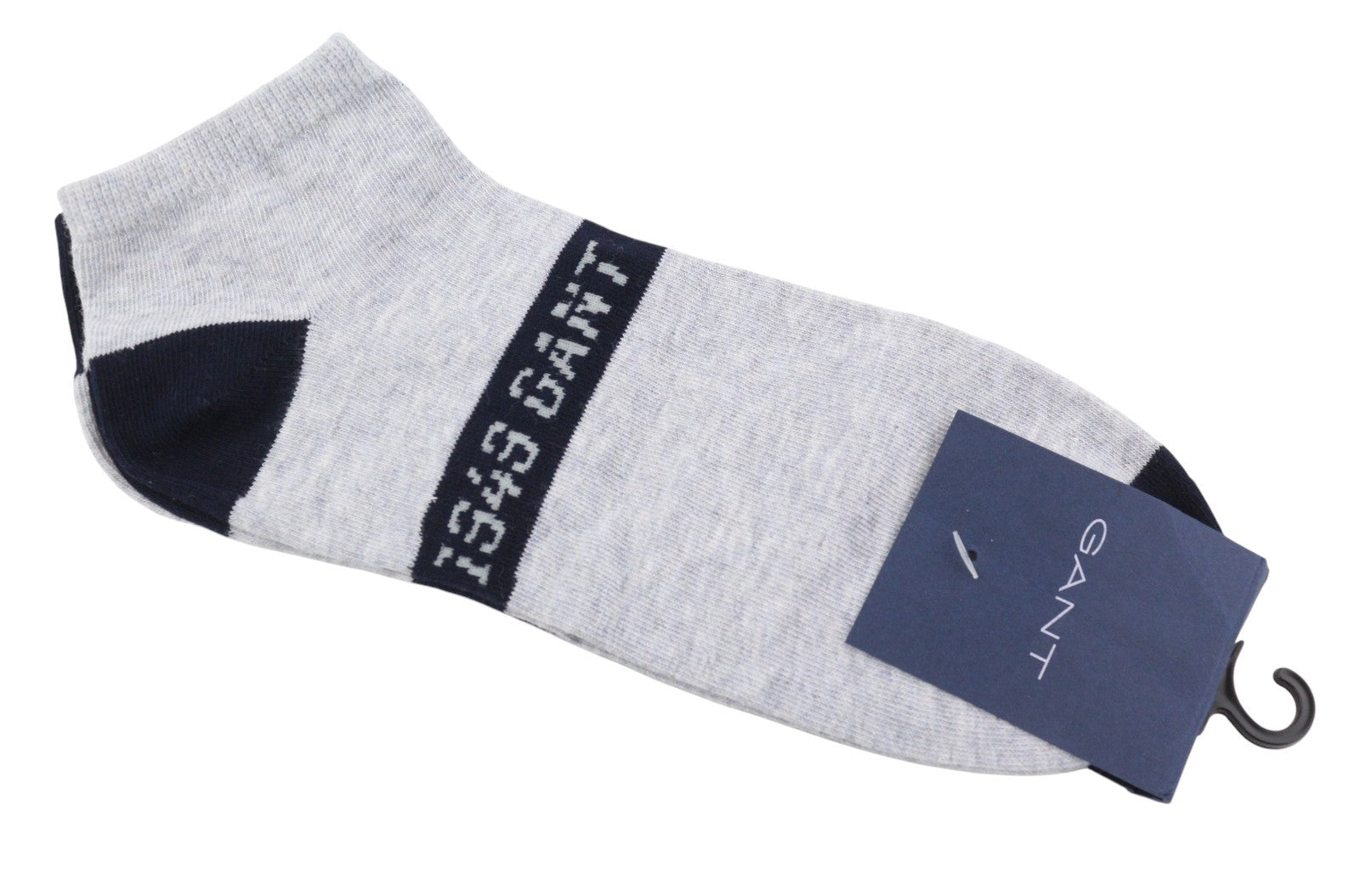 GANT Ankle 2-Pack Men Socks OS Light Grey Melange Tight-Knit Stretch Unisex