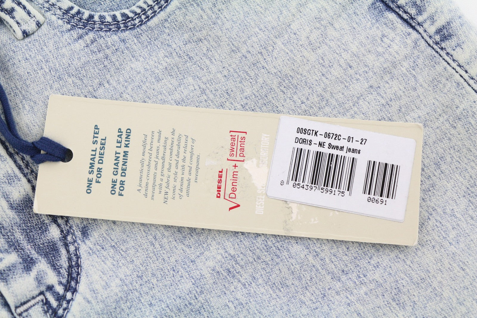 DIESEL Doris-Ne 0672C Women's Jeans W27 Jogg Sweat Skinny Fit Stretch RRP210