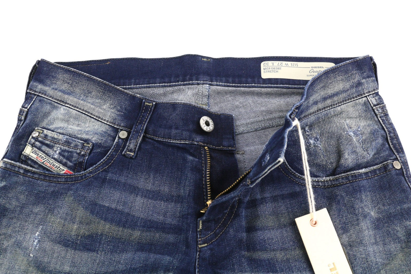 DIESEL Grupee 0838T Women's Jeans W27/L32 Super Slim Skinny Stretch Low Waist