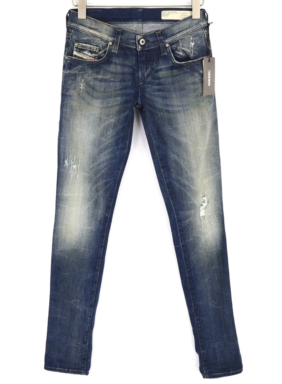DIESEL Grupee 0838T Women's Jeans W27/L32 Skinny Super Slim Low Waist Stretchy