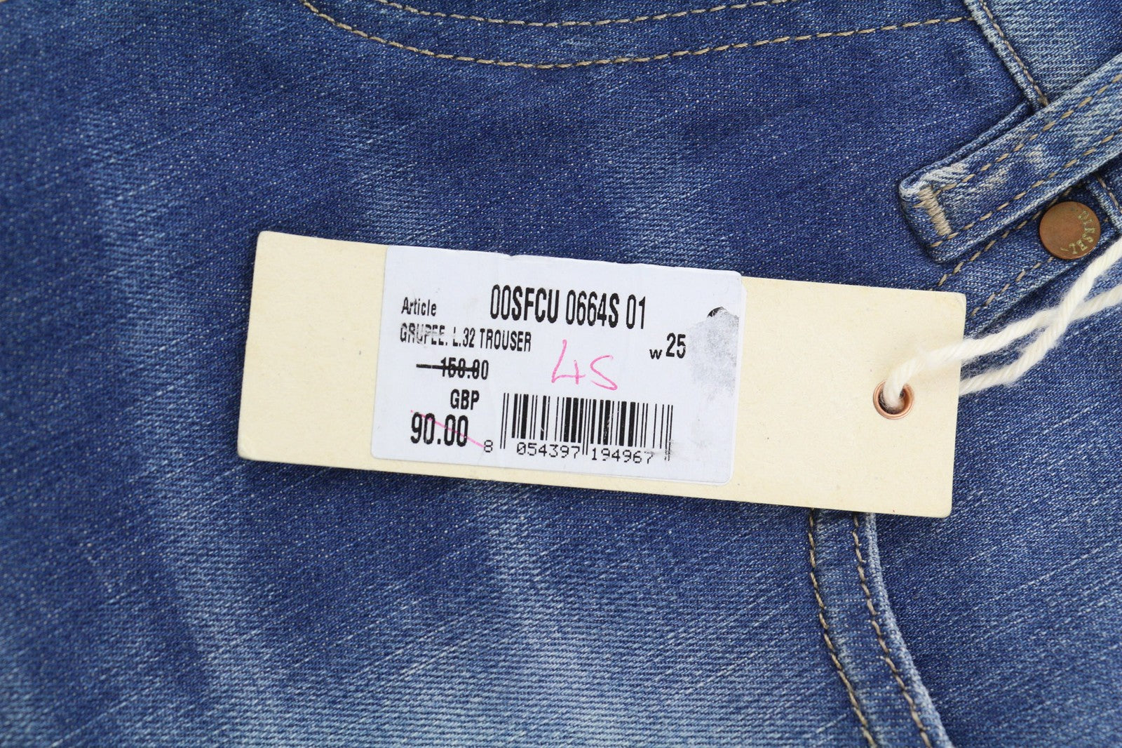 DIESEL Grupee 0664S Women's Jeans W25/L32 Super Slim Skinny Stretch Low Waist