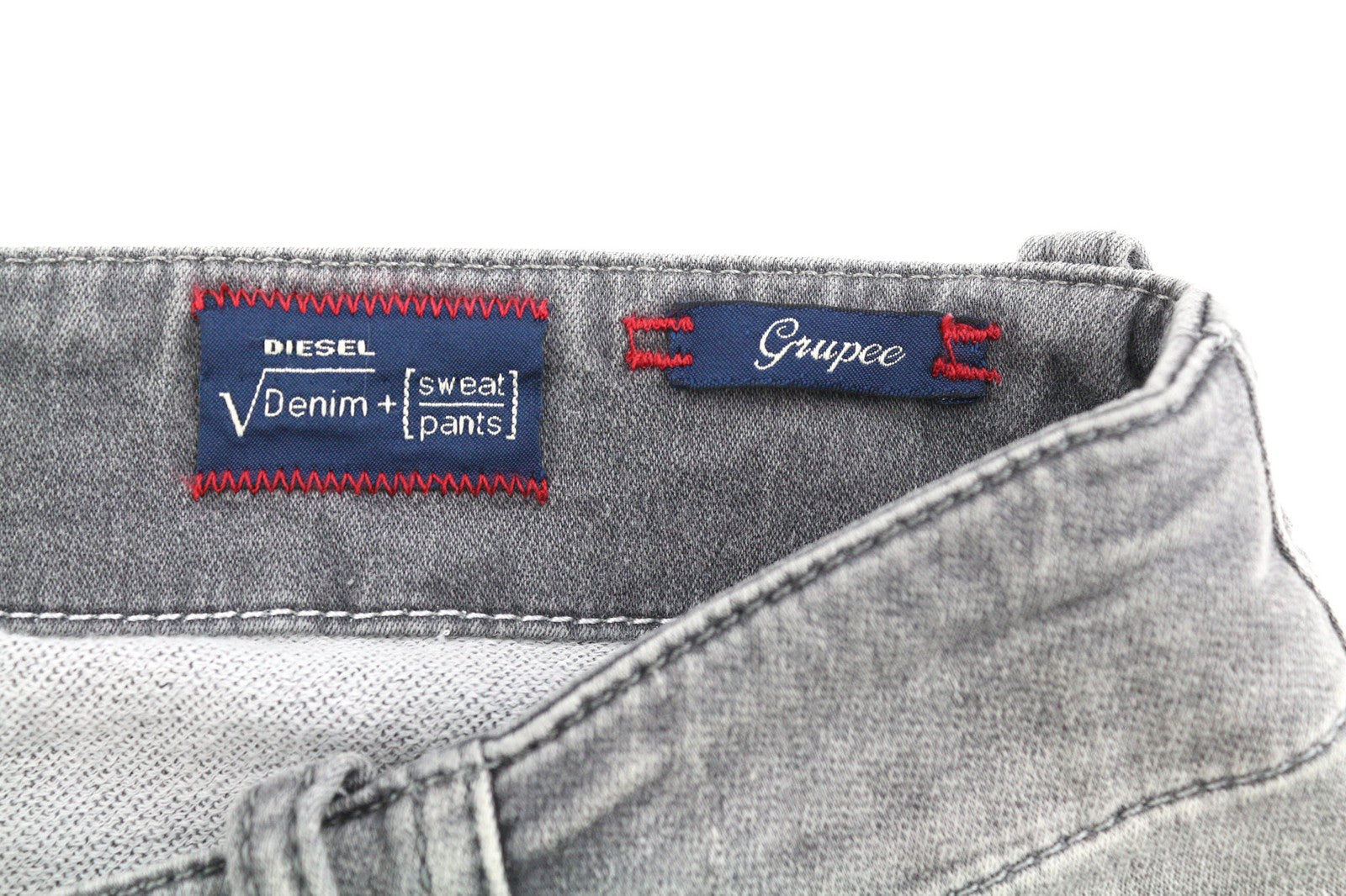 DIESEL Grupee-Ne 0830Q Women's Jeans W23 Jogg Sweat Skinny Washed Grey Fit