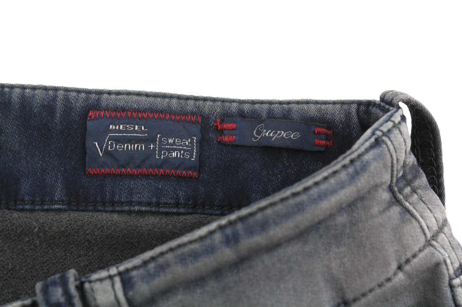 DIESEL Grupee-Ne 0666U Women's Jeans W23 Jogg Sweat Skinny Washed Dark Fit