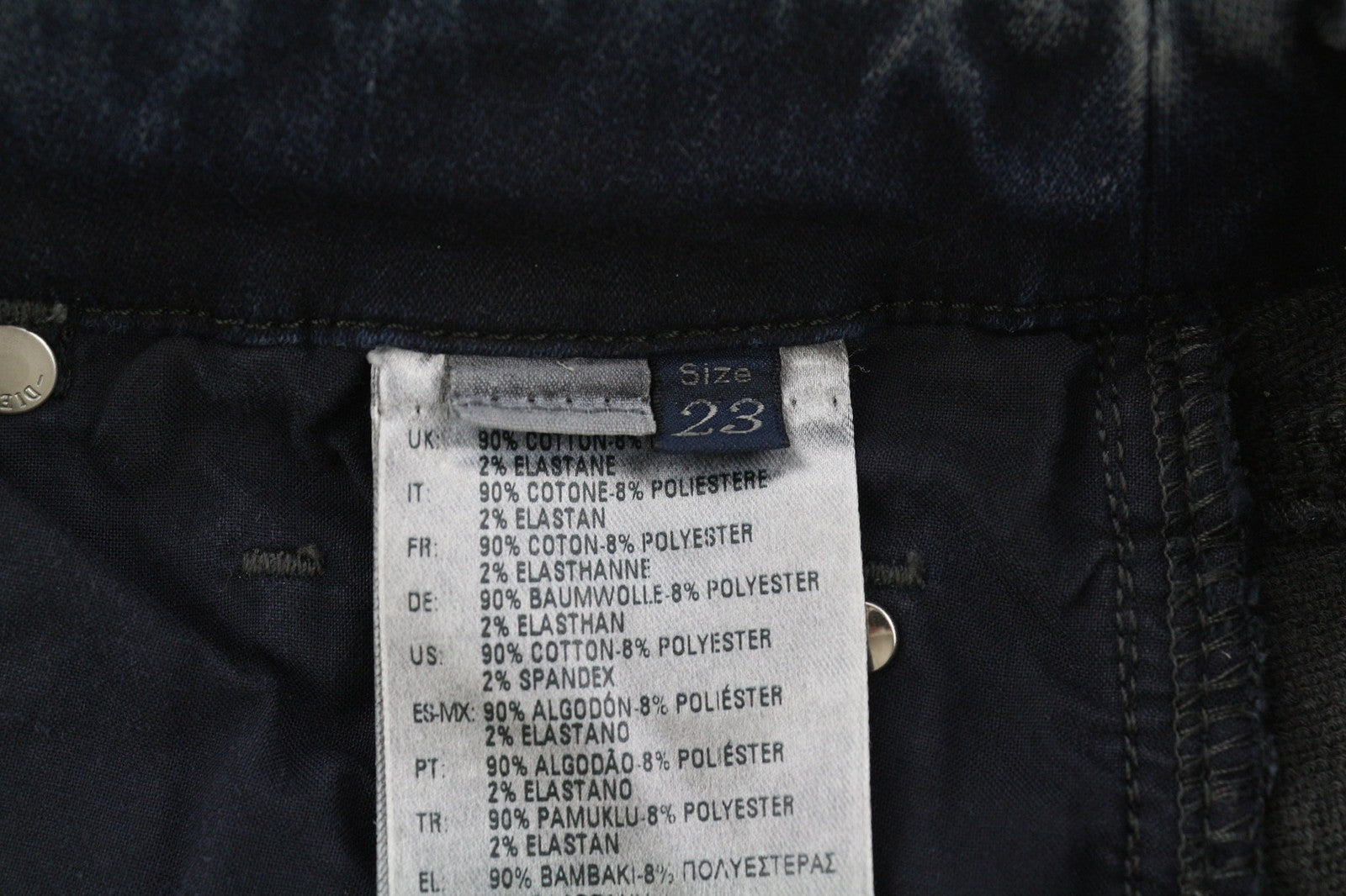 DIESEL Grupee-Ne 0666U Women's Jeans W23 Jogg Sweat Skinny Washed Dark Fit