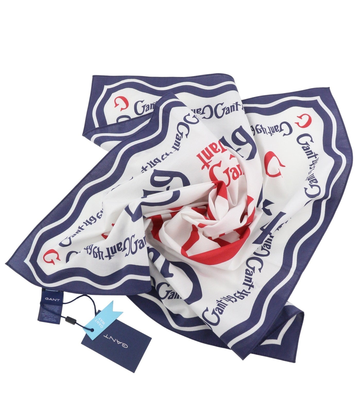 GANT Cotton Bandana Women Scarf OS Persian Blue All-Over Print Lightweight