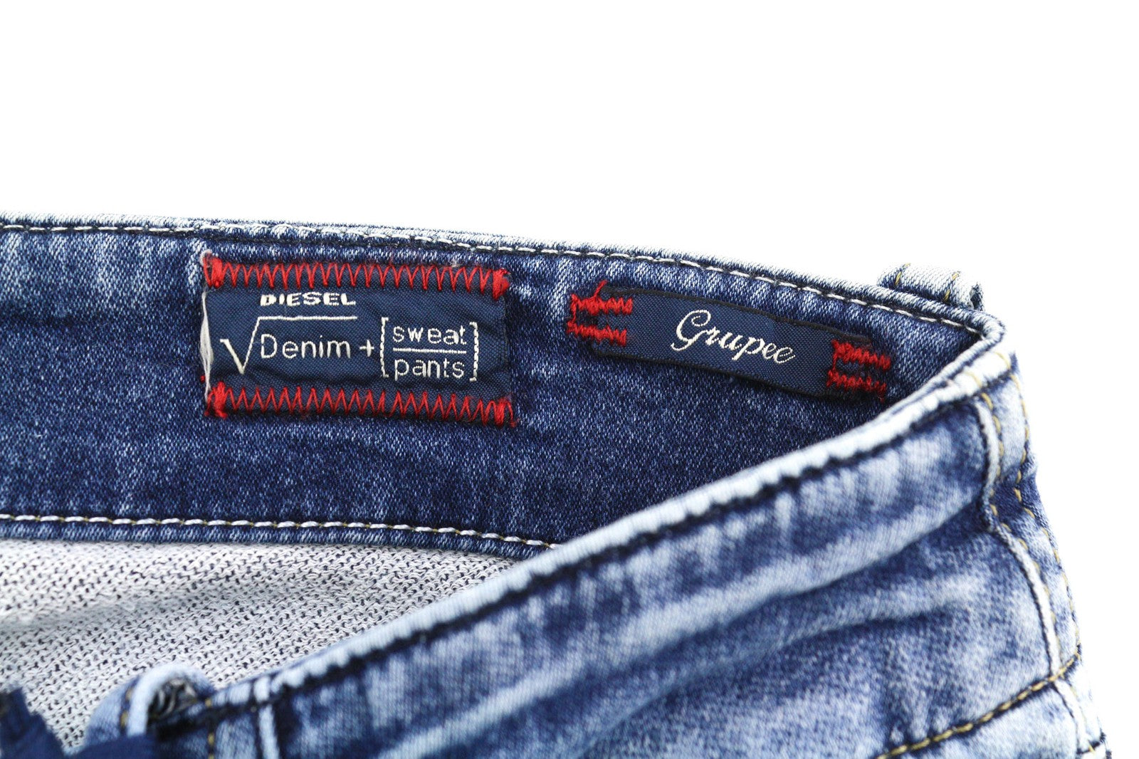 DIESEL Grupee-Ne 0607U Women's Jeans W23 Jogg Sweat Skinny Washed RRP250