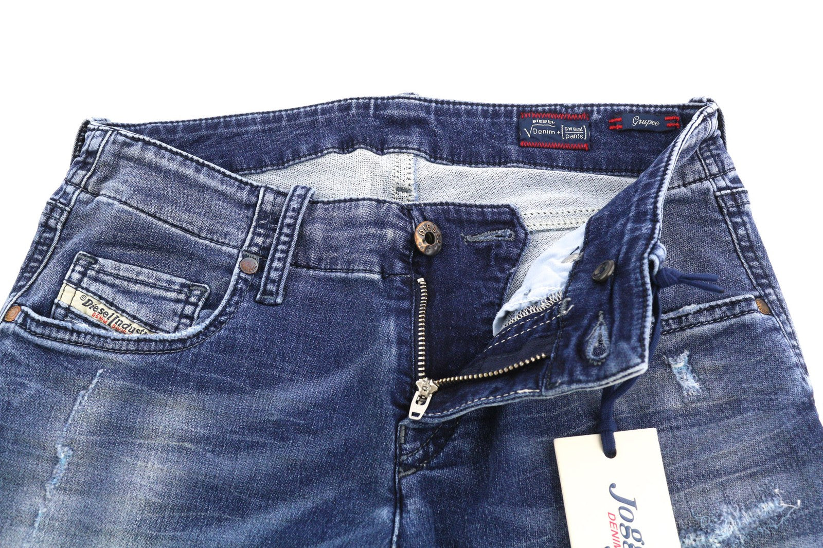 DIESEL Grupee-Ne 0662L Women's Jeans W25 Jogg Sweat Skinny Washed RRP250