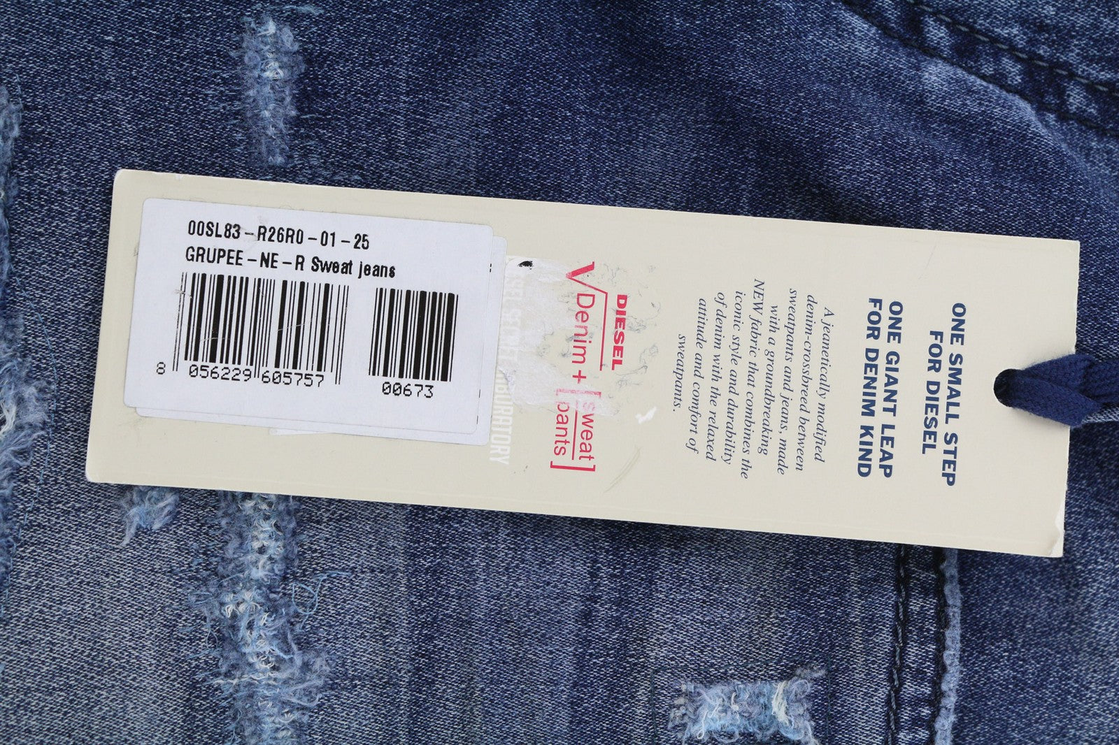 DIESEL Grupee-Ne 0662L Women's Jeans W25 Jogg Sweat Skinny Washed RRP250