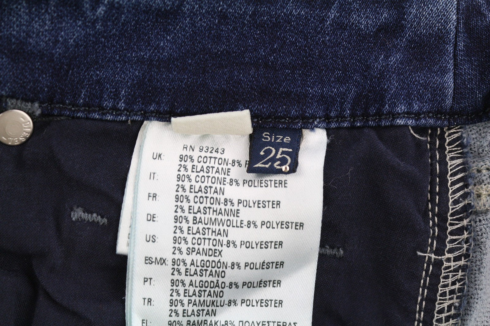 DIESEL Grupee-Ne 0662L Women's Jeans W25 Jogg Sweat Skinny Washed RRP250