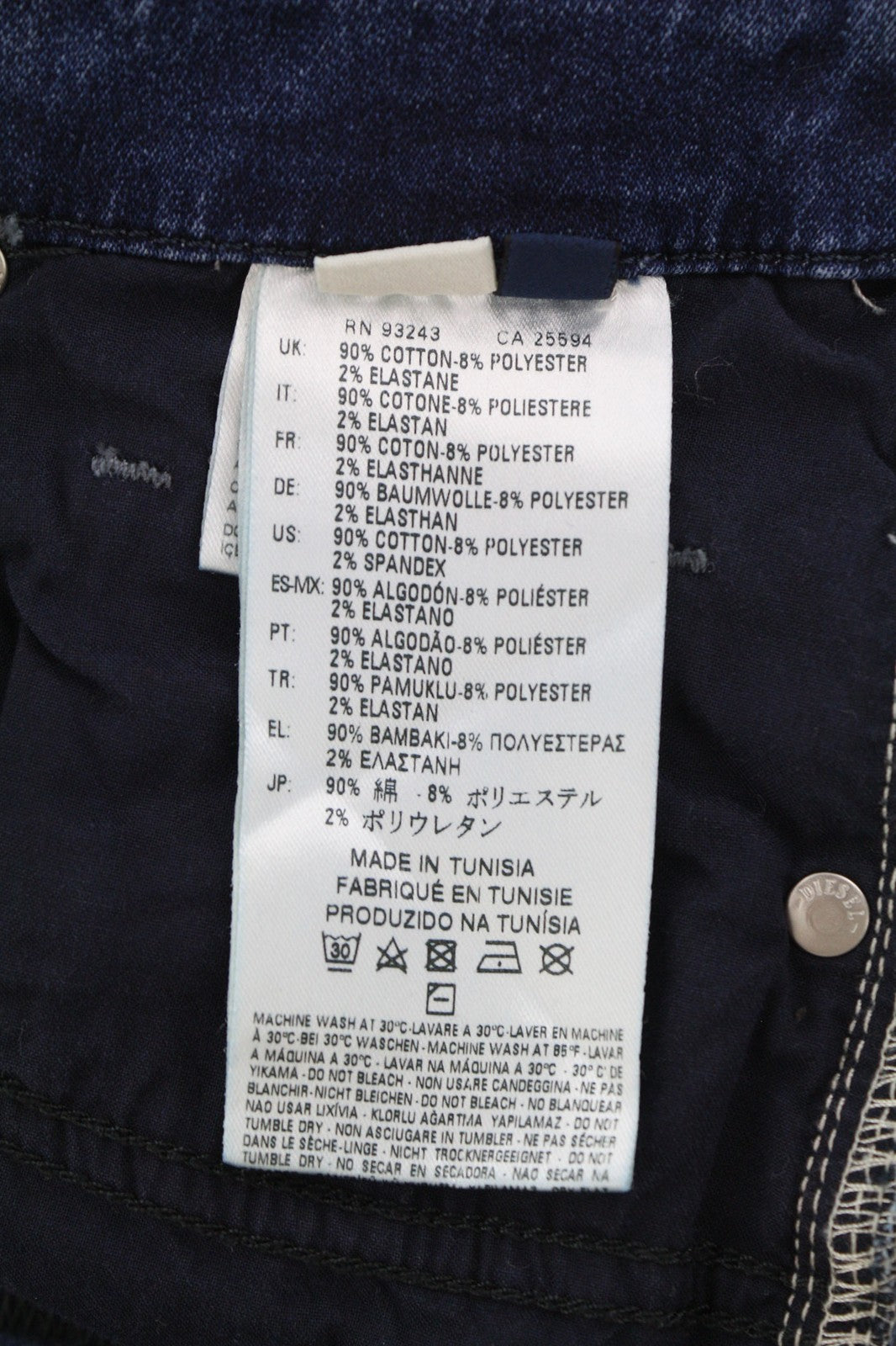 DIESEL Grupee-Ne 0662L Women's Jeans W25 Jogg Sweat Skinny Washed RRP250