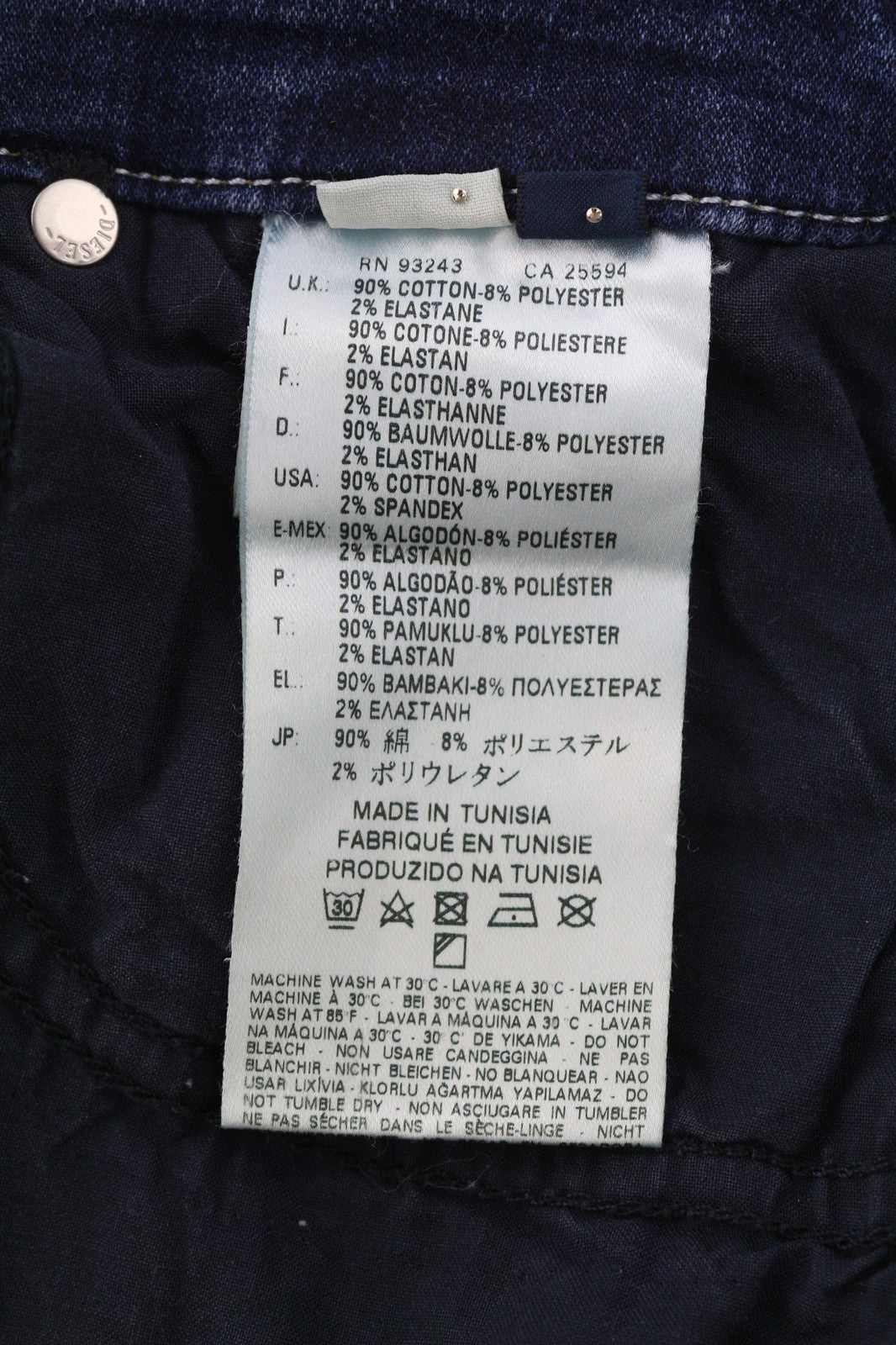 DIESEL Grupee-Ne 0607U Women's Jeans W23 Jogg Sweat Skinny Washed RRP250