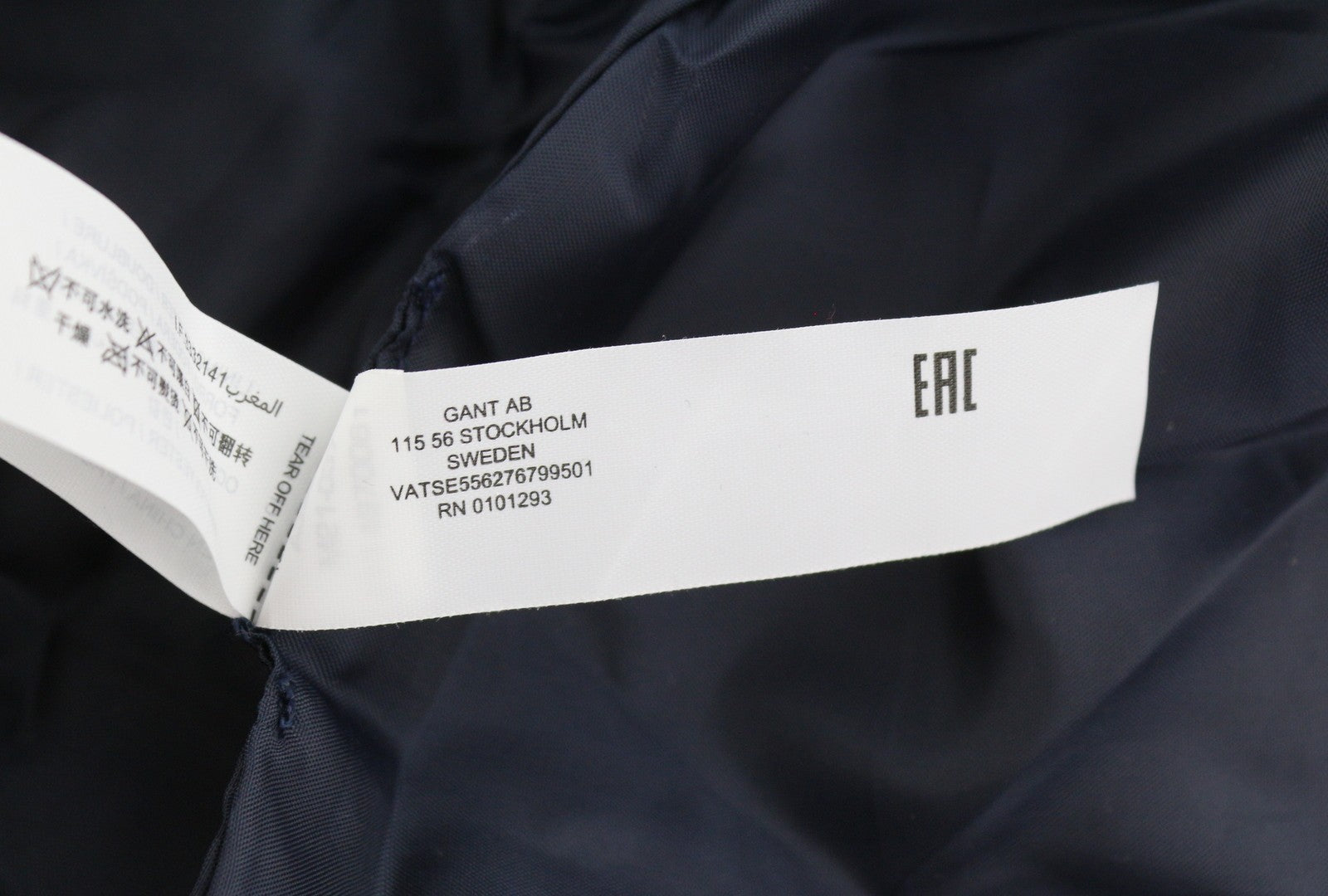 GANT Logo Shopper Women Bag OS Evening Blue Zip Top Inner Pocket Leather Logo