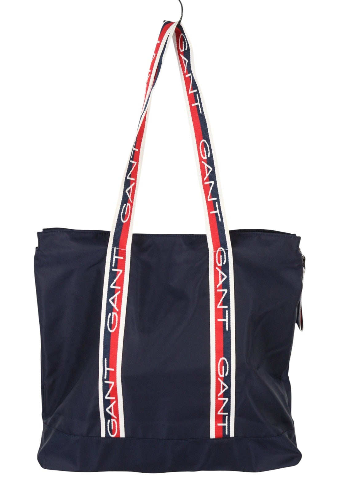 GANT Logo Shopper Women Bag OS Evening Blue Zip Top Inner Pocket Leather Logo