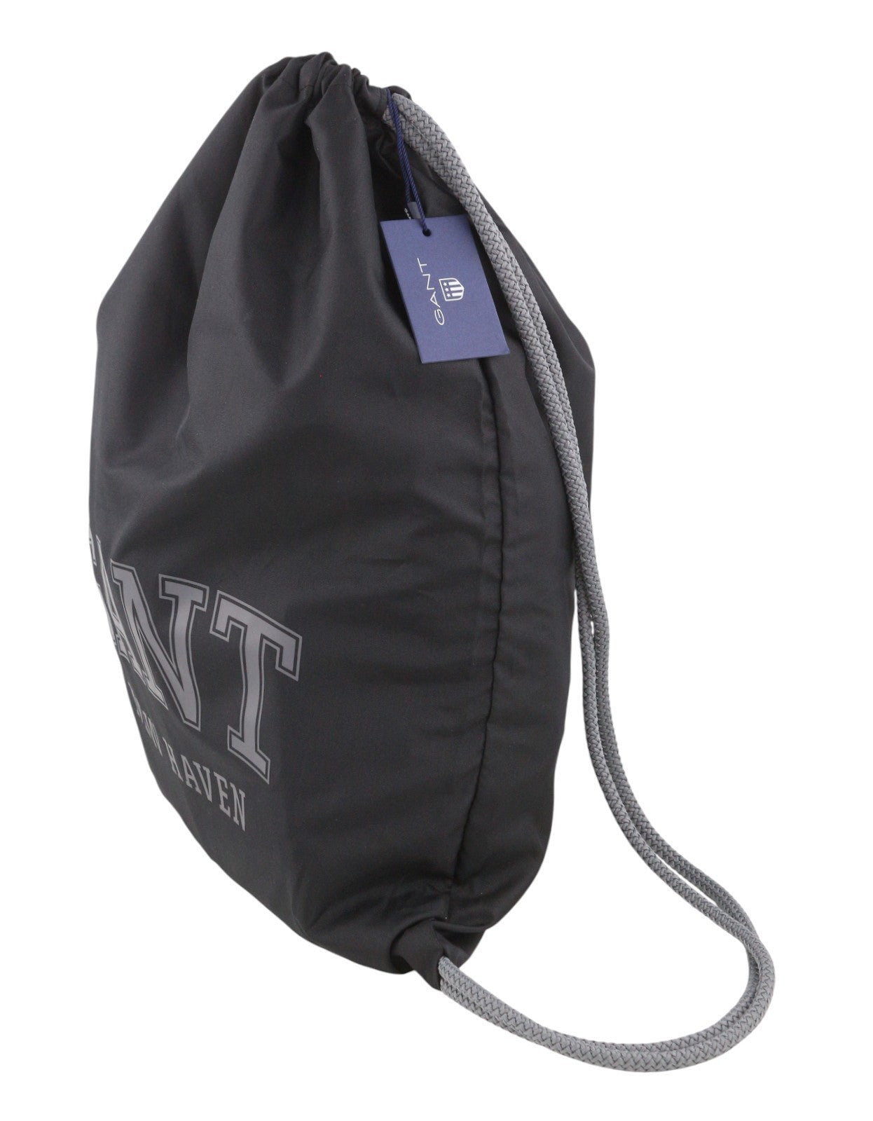 GANT Gym Sack Men Bag OS Black Front Logo Lightweight Sports Backpack