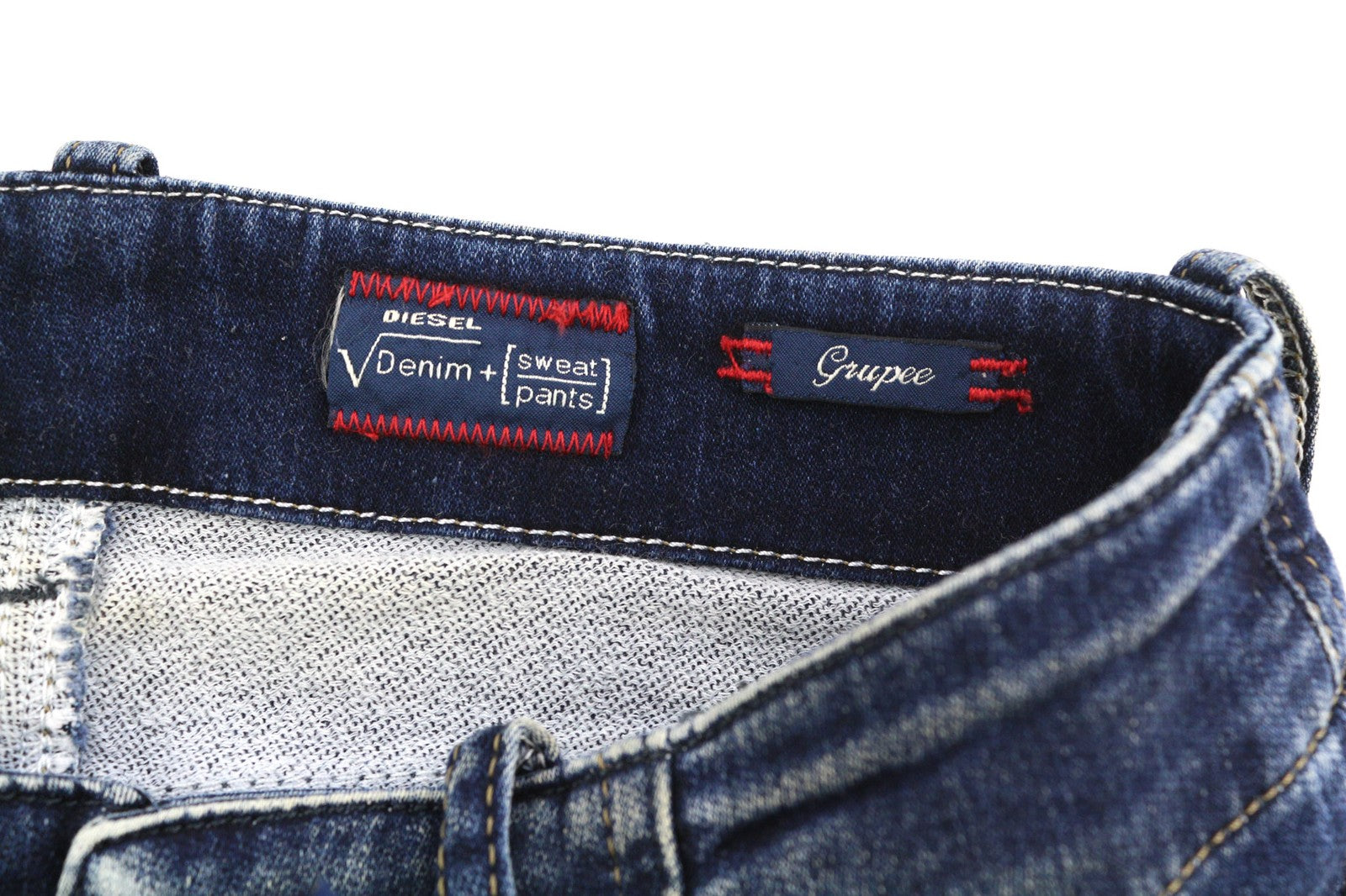 DIESEL Grupee-Ne 0607U Women's Jeans W23 Jogg Sweat Skinny Blue Stretch RRP250