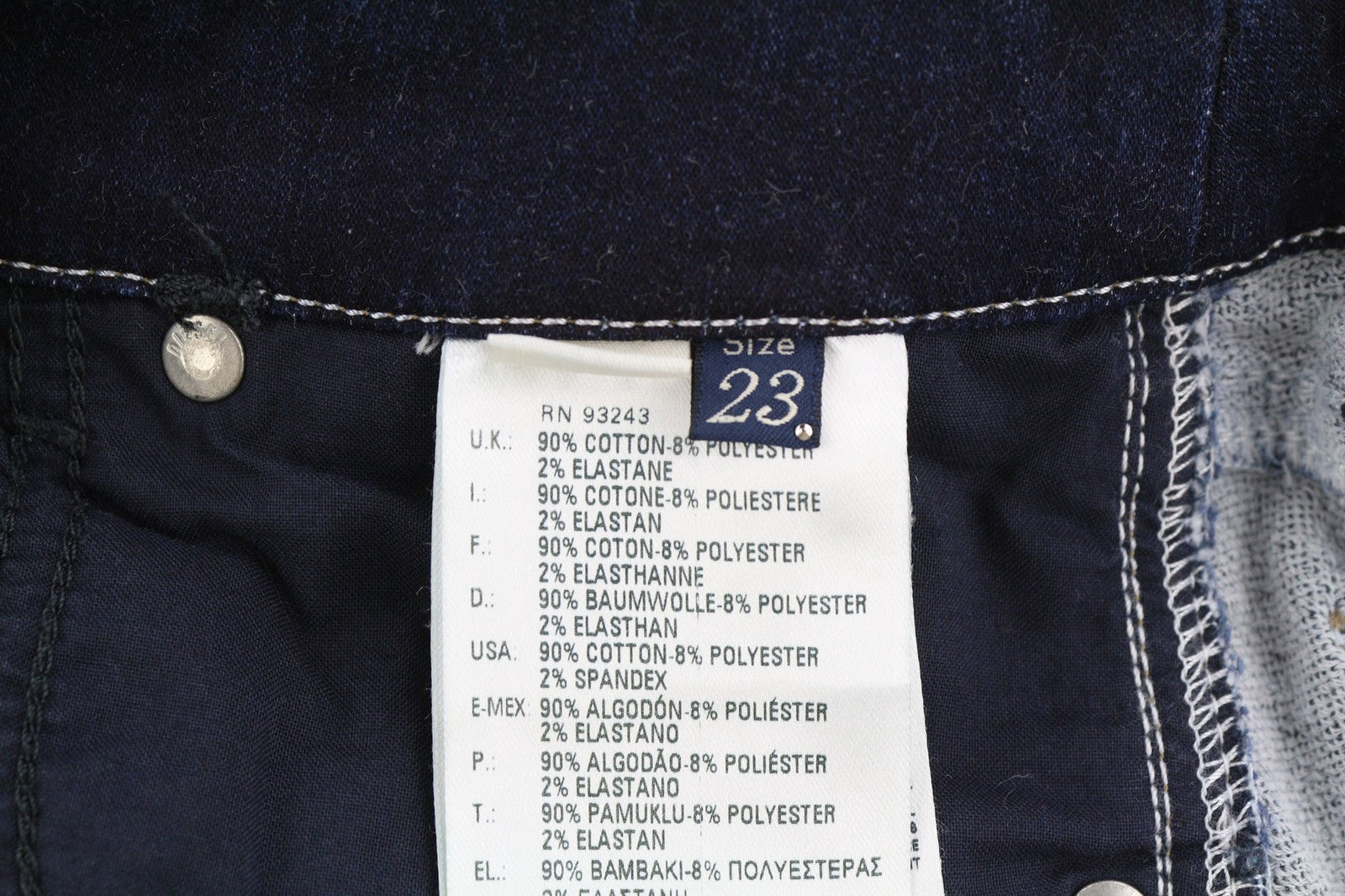 DIESEL Grupee-Ne 0607U Women's Jeans W23 Jogg Sweat Skinny Blue Stretch RRP250