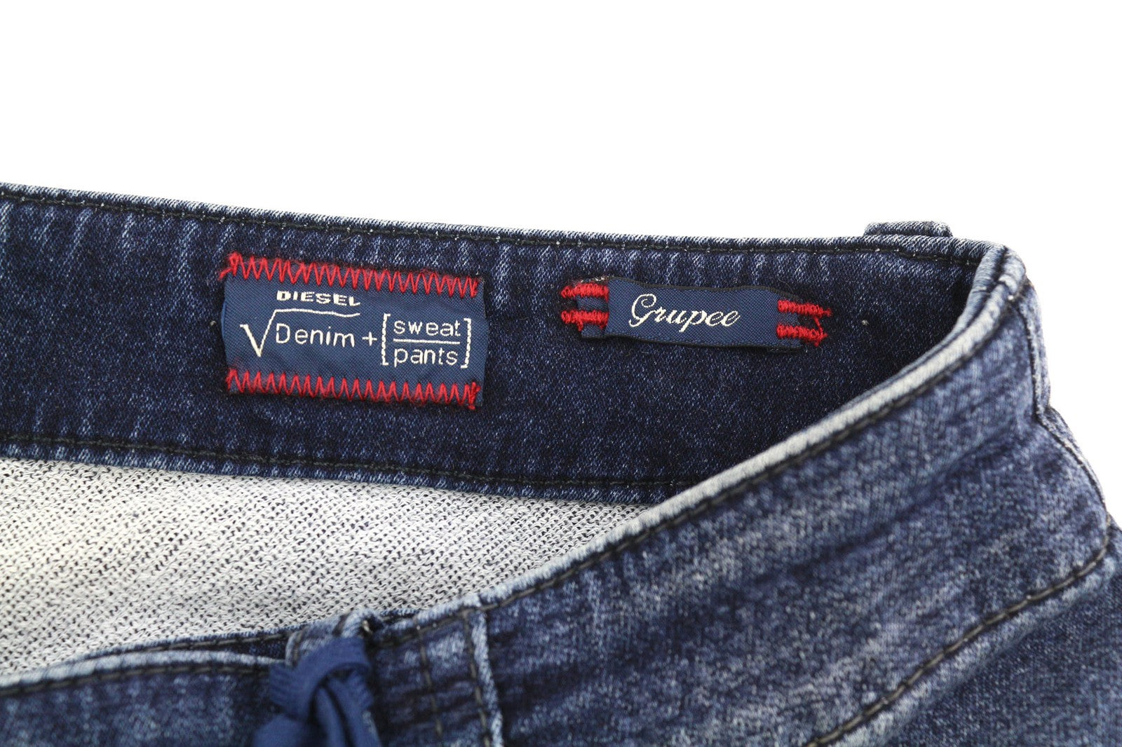 DIESEL Grupee-Ne 0666W Women's Jeans W25 Jogg Sweat Skinny Washed Blue Look