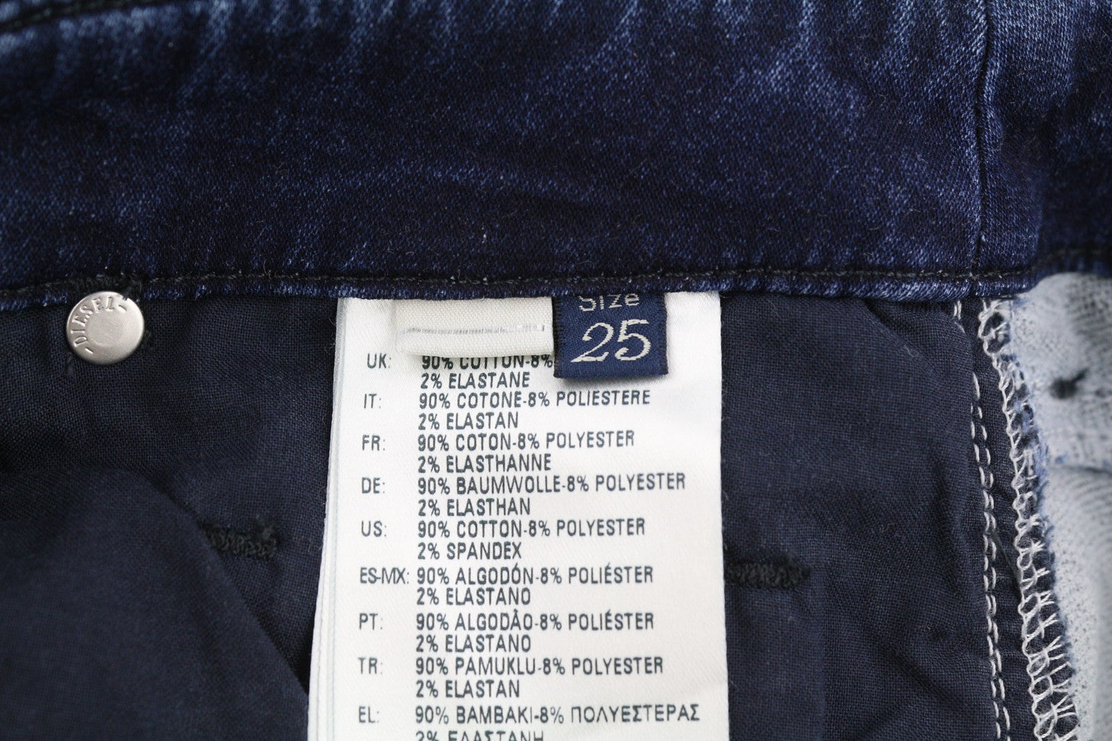 DIESEL Grupee-Ne 0666W Women's Jeans W25 Jogg Sweat Skinny Washed Blue Look