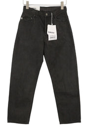 AMBUSH Relax Straight Women Jeans W27 Black Distressed Button Fly Denim RRP618