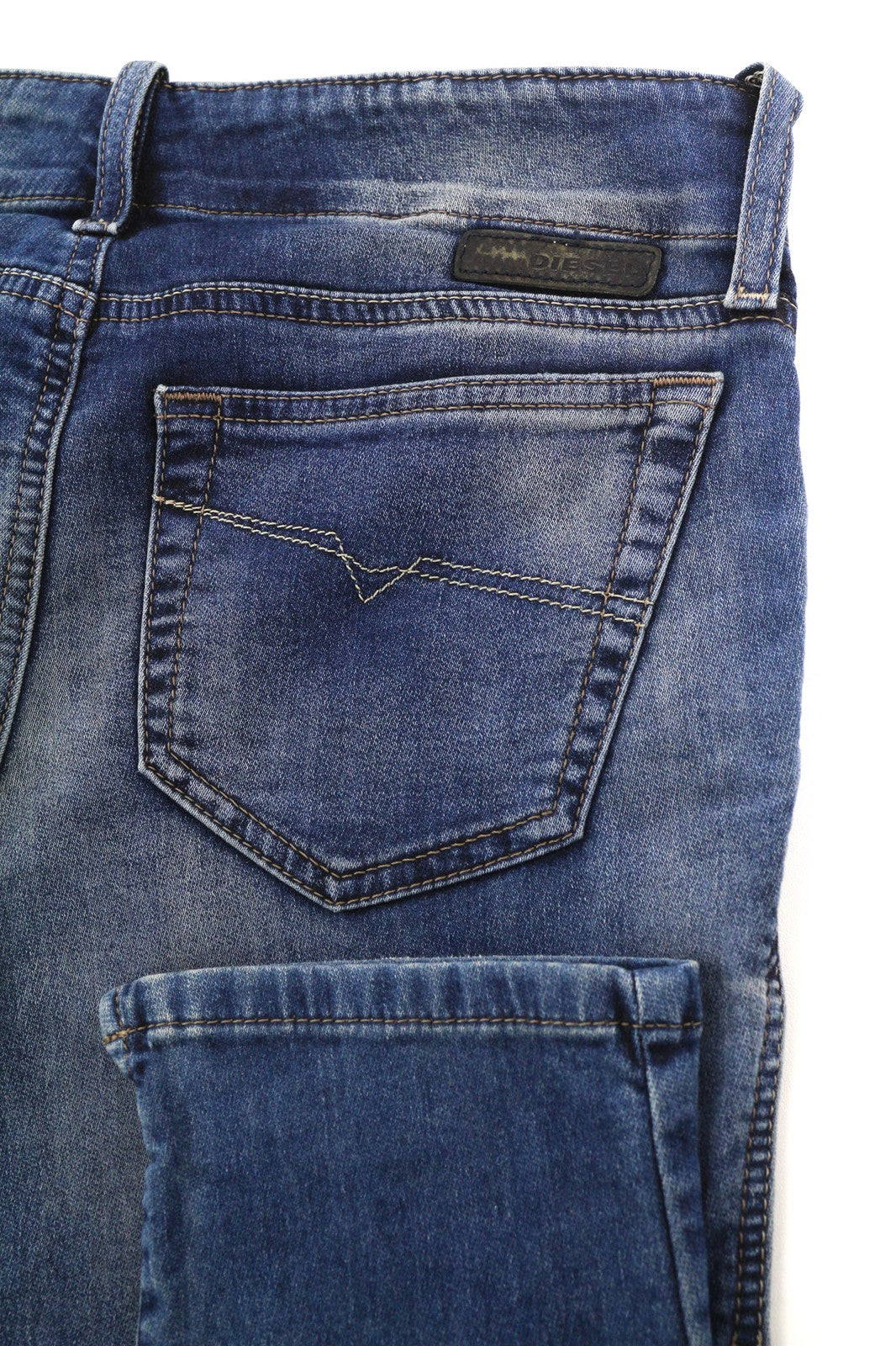 DIESEL Grupee-Ne 0603L Women's Jeans W25 Jogg Sweat Skinny Blue Washed RRP250