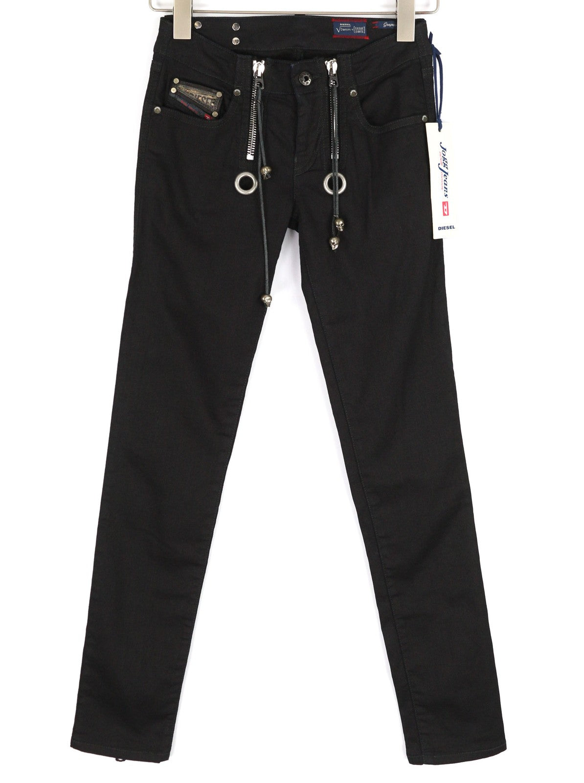 DIESEL Reboot-B-Grupee-Ne-B 0608S Women's Jeans W23 Jogg Sweat Black RRP280