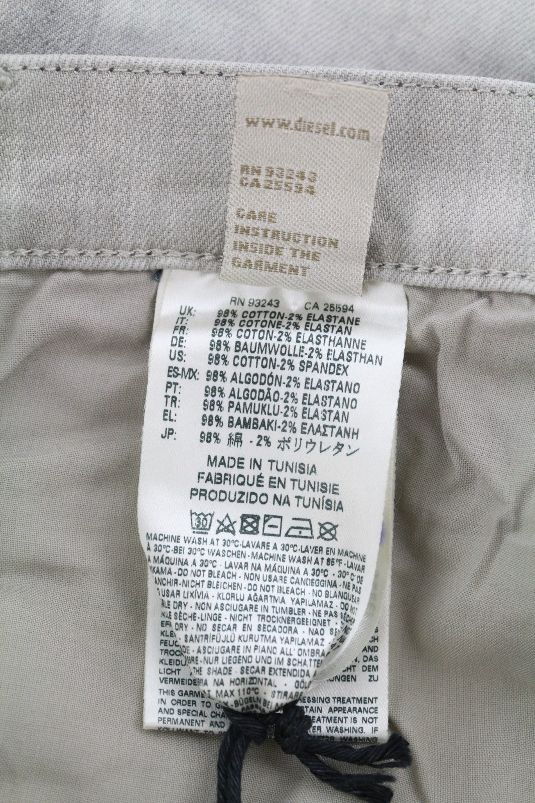 DIESEL D.N.A. Belthy 0676M Women's Jeans W29/L32 Low Waist Slim Straight RRP180