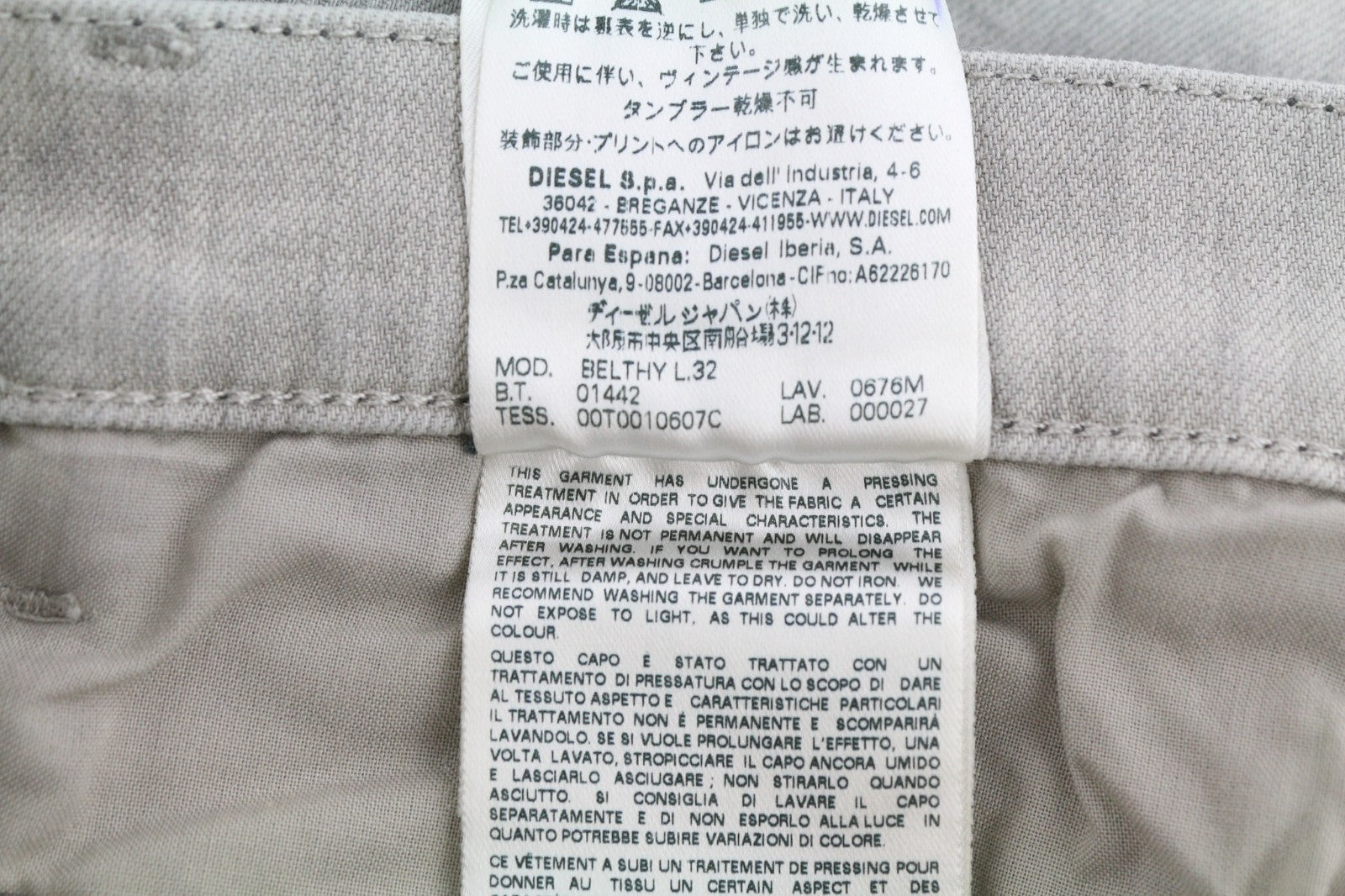 DIESEL D.N.A. Belthy 0676M Women's Jeans W29/L32 Low Waist Slim Straight RRP180